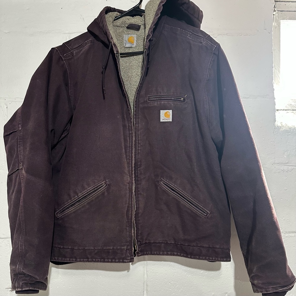 Carhartt Women’s Dark Burgundy Sherpa Lined Jacket